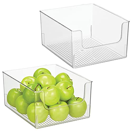 mDesign Modern Plastic Open Front Dip Storage Organizer Bin Basket ...