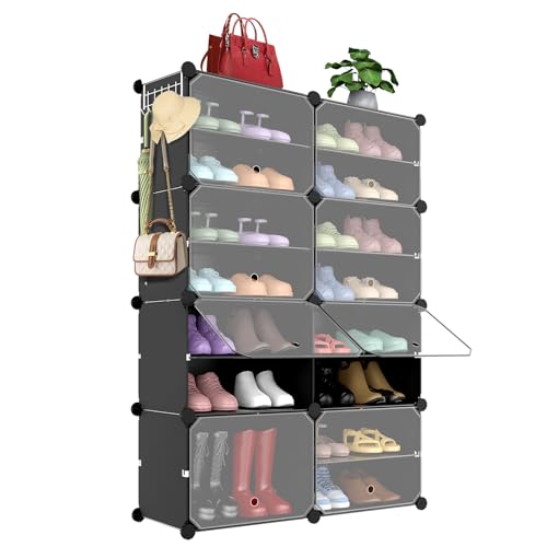 OneLeaf Shoe Rack Organizer, 8 Tiers Plastic Shoe Storage Organizer...
