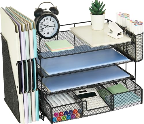 ORDROLL Desk Paper Organizers and Accessories - 4-Tier Paper Letter...