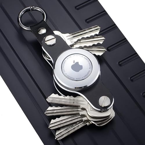 Perfitek Metal Airtag Keychain, Compact Key Organizer for Apple Air...