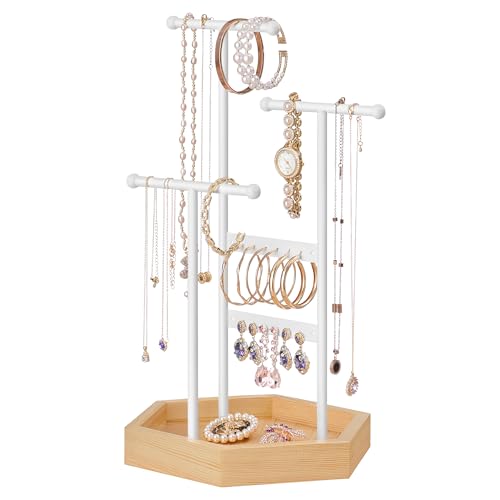 SONGMICS Jewelry Holder, Christmas Gifts, Jewelry Organizer, 4 Inde...