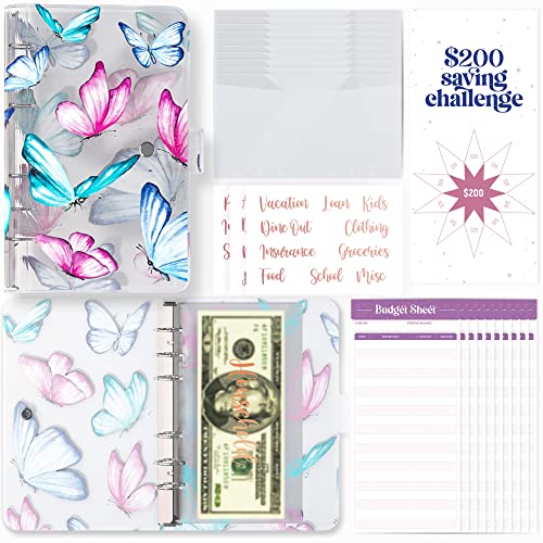 SOUL MAMA PVC A6 Budget Binder with Cash Envelopes for Budgeting - ...