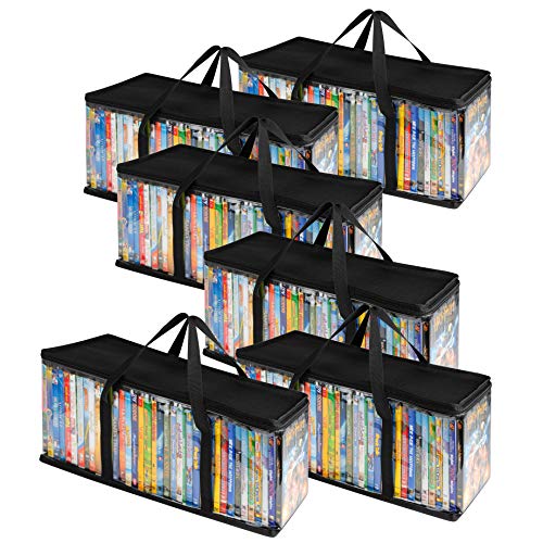 Stock Your Home DVD Storage Bags (Set of 6) Media Organizer Bag for...