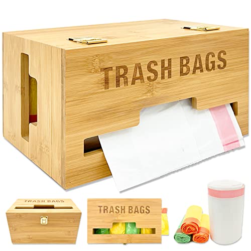 Trash Bag Dispenser With handles Garbage Bag Holder Kitchen Laundry...