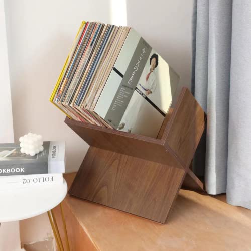 TreeHouse London Wooden Vinyl Record Holder – 80 100 LP Storage R...
