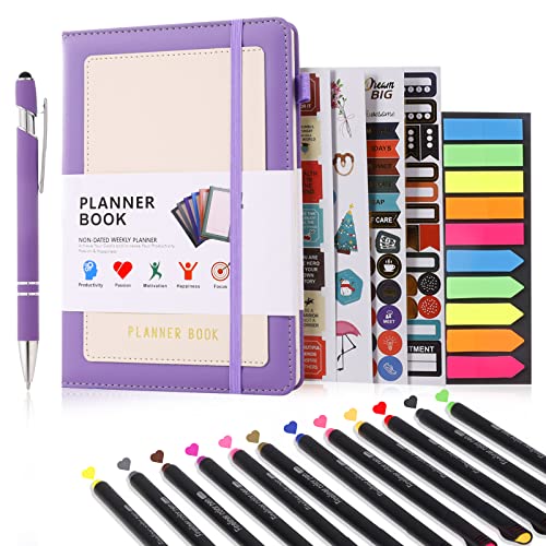 Update Pu Leather Monthly&Weekly Life Planner Organizer Notebook Gr...
