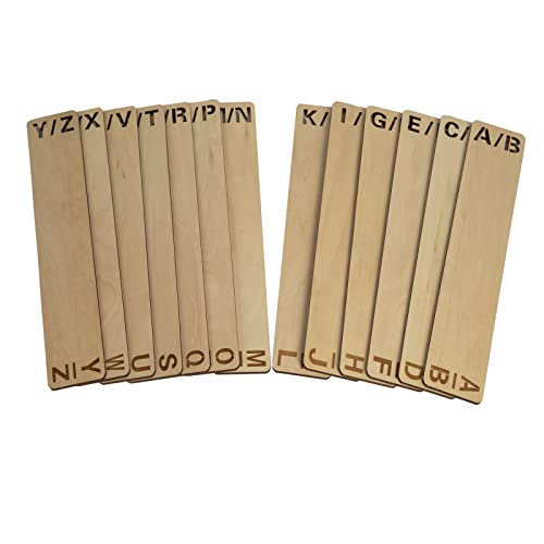 Vinyl Record Dividers, Wooden LP Dividers with A-Z Alphabet Letteri...
