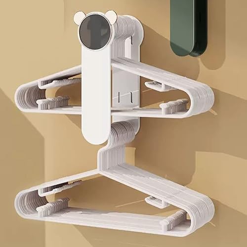 Wall Mounted Hanger Organizer, Expandable Clothes Hanger Storage Ra...