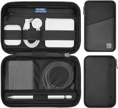 WIWU Electronics Organizer Travel Case, Travel Tech Pouch Carrying ...