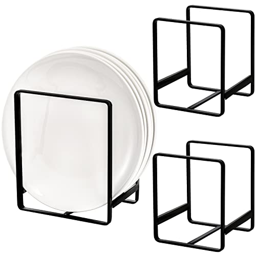ZOOFOX 3 Pieces Metal Dish Organizer, Plate Organizer for Cabinet, ...