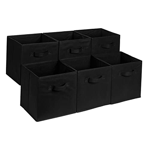 Amazon Basics Collapsible Fabric Storage Cube Organizer with Handle...