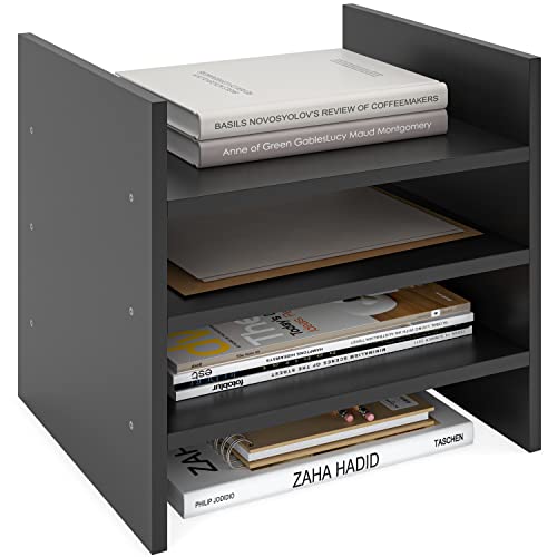 Ballucci 4-Tier Paper Sorter and File Organizer for Desk, Wood Mail...