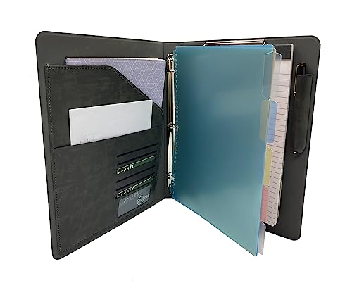 Binder Portfolio Organizer with Color File Folders, Business and In...