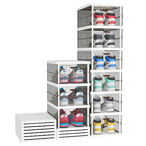 caktraie 6 Tier Foldable Shoe Organizer for Closet,Bedroom,Stackabl...