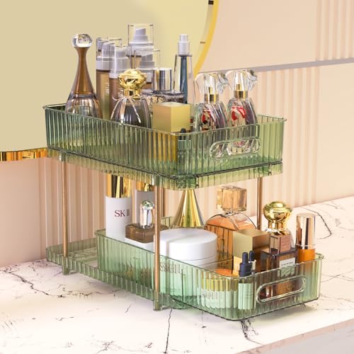 colorsmoon Skincare Organizers for Vanity 2 tier, Large Capacity Ma...