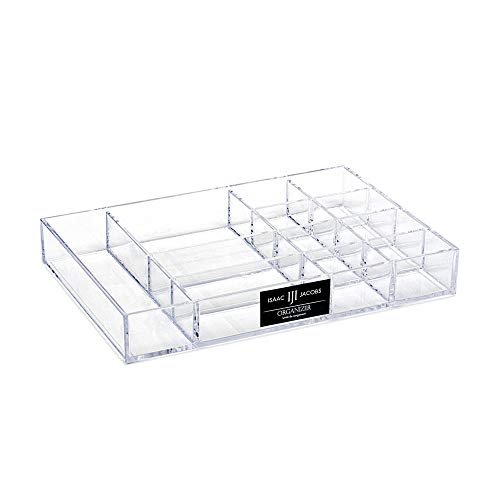 Isaac Jacobs 12-Compartment Clear Acrylic Drawer Organizer (9.4  L ...