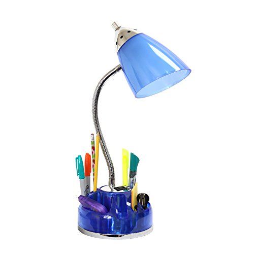 Limelights LD1015-CBL Flossy Organizer Desk Lamp with Charging Outl...