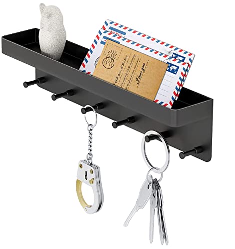 MKO Key Holder for Wall Decorative - Mail Organizer and Key Rack wi...