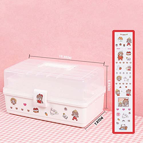 MLAFE Kawaii Desktop Transparent Storage Box Cute Jewelry Organizer...