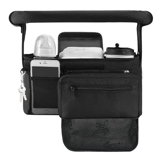 Momcozy Stroller Organizer, with 2 Non-Slip Stickers and 2 Large Ca...