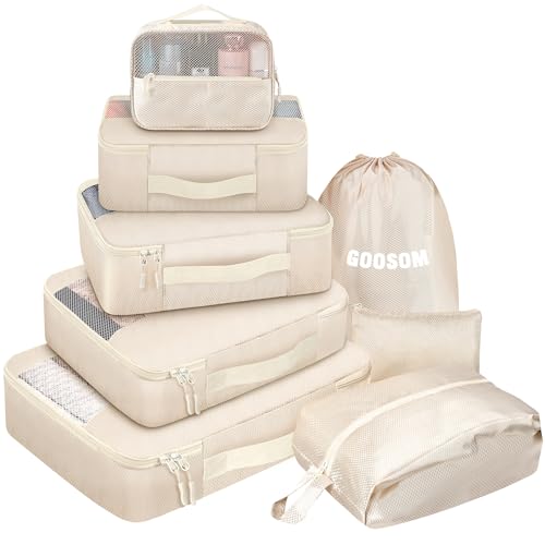 Packing Cubes for Suitcases - 8 Set of Packing Cubes for Travel - P...
