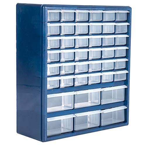 Plastic Storage Drawers – 42 Compartment Organizer – Desktop or...