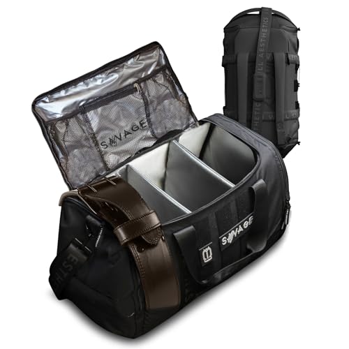 Premium Large 51 L Gym Duffle Bag Backpack + 3 Removable Organizer ...