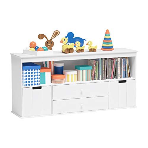 Timy 51.9  Toy Storage Organizer with 2 Drawers, Wooden Toy Organiz...