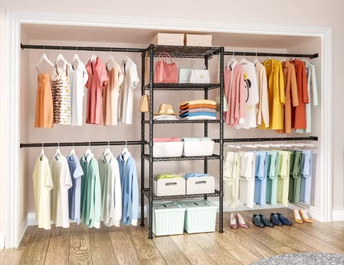 Ulif M2 Closet Organizer System, 5.9 Feet Height Mounted to the Wal...