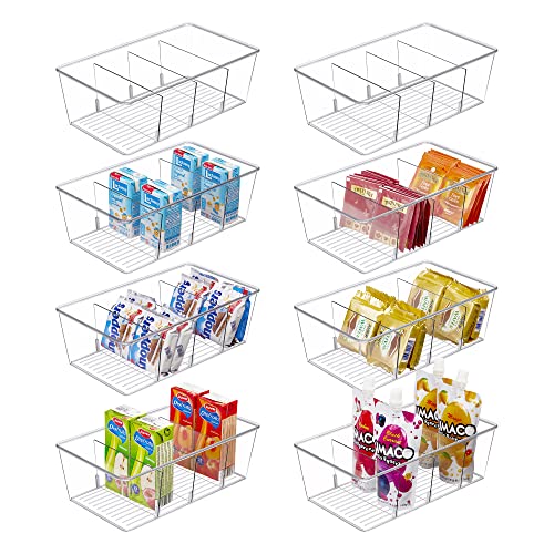 Vtopmart 8 Pack Food Storage Organizer Bins, Clear Plastic Bins for...