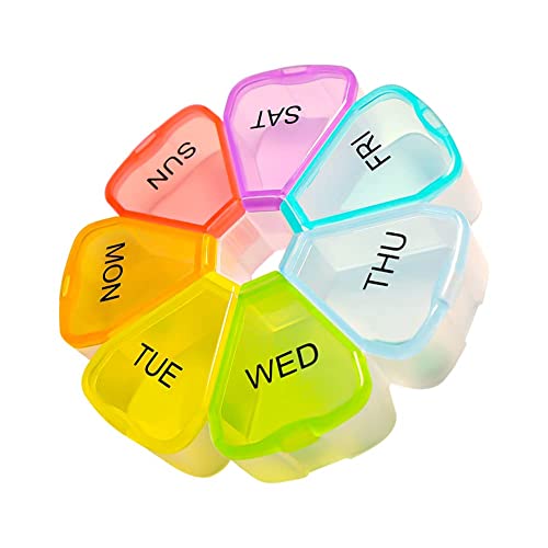 Weekly Large Pill Organizer 7 Day, Pill Box Case, Pill Container, T...